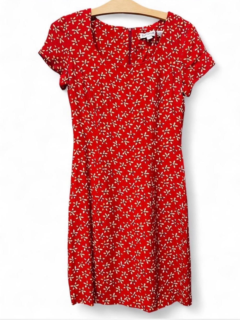 Vintage - Red floral print dress, Ann Taylor